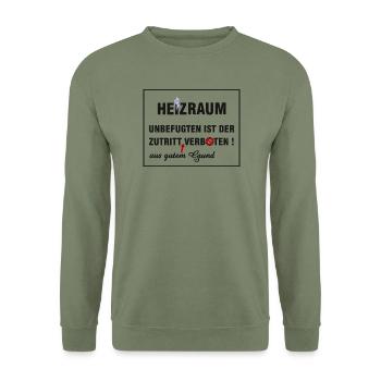Heizraum - Unisex Pullover - Armeegrün - Vorne - Alina (178cm) & Michal (187cm)