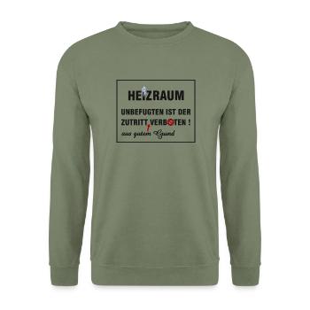 Heizraum - Unisex Pullover - Armeegrün - Vorne - Alina (178cm) & Michal (187cm)