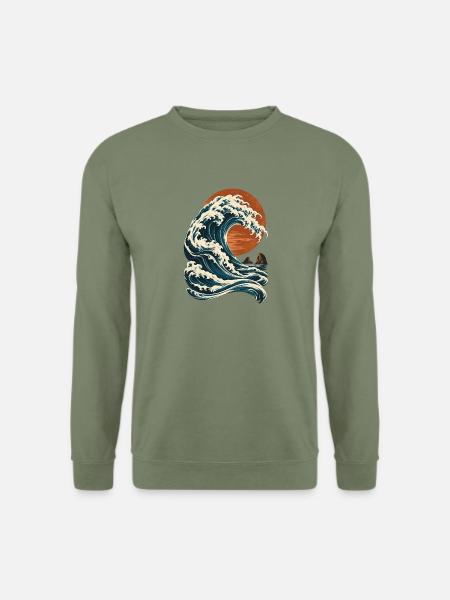 Meereswelle - Unisex Pullover - Armeegrün