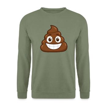 Fröhlicher Stuhlgang - Unisex Pullover - Armeegrün - Vorne - Alina (178cm) & Michal (187cm)