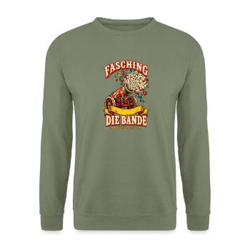Fasching Die Bande Gruppenkostüm - Unisex Pullover - Armeegrün - Vorne - Alina (178cm) & Michal (187cm)