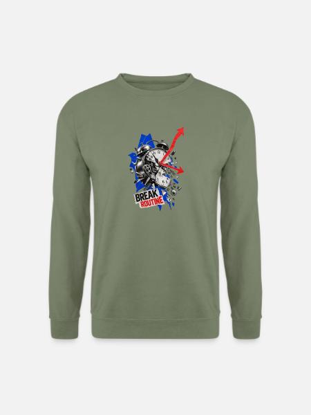 Routine durchbrechen Uhrbruch - Unisex Pullover - Armeegrün