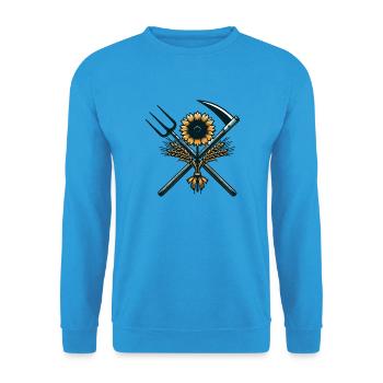 Agriculture Logo - Unisex Sweatshirt - sea blue - Front - Alina (178cm) & Michal (187cm)