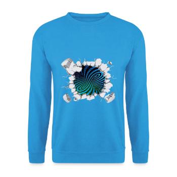 Matrix eddy current breaks out - Unisex Sweatshirt - sea blue - Front - Alina (178cm) & Michal (187cm)