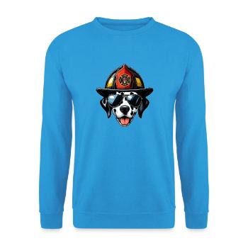 Fire Brigade Dalmatians - Unisex Sweatshirt - sea blue - Front - Alina (178cm) & Michal (187cm)