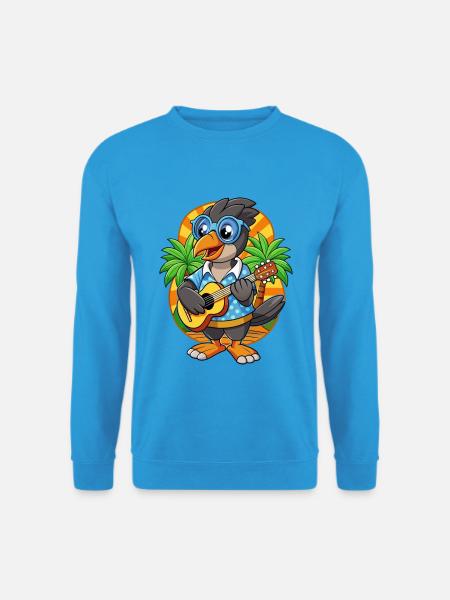 Lustige Elster Cartoon Sommer Strand Sonnenbrille - Unisex Pullover - Meeresblau