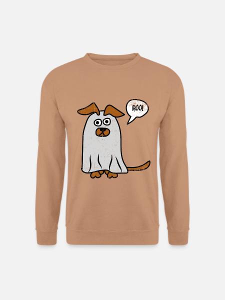 Gruseliger Geisthund Halloween - Unisex Pullover - Mocca
