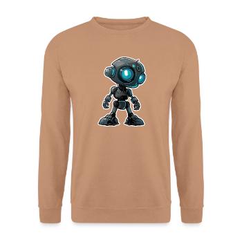 Roboter - Unisex Pullover - Mocca - Vorne - Alina (178cm) & Michal (187cm)