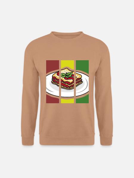 Ofenfrische Lasagne Käsekruste - Unisex Pullover - Mocca