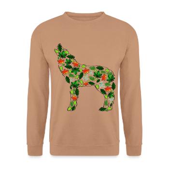 Blattwolf - Unisex Pullover - Mocca - Vorne - Alina (178cm) & Michal (187cm)