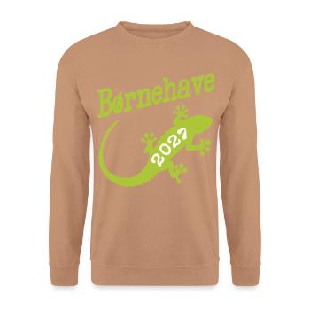 Dänischer Kindergarten 2027 - Unisex Pullover - Mocca - Vorne - Alina (178cm) & Michal (187cm)