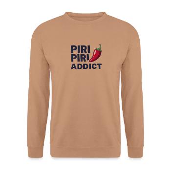 Piri Piri Addict - Unisex Pullover - Mocca - Vorne - Alina (178cm) & Michal (187cm)