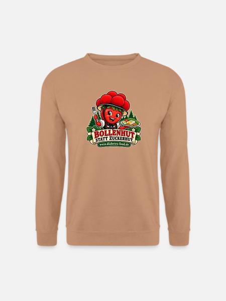 Bollenhut Fruchtmotiv - Unisex Pullover - Mocca