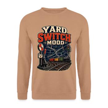 YARD SWITCH MOOD - Unisex Pullover - Mocca - Vorne - Alina (178cm) & Michal (187cm)