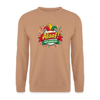 Alaaf! Vastelaovend 2027 - Unisex Pullover - Mocca - Vorne - Alina (178cm) & Michal (187cm)