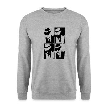 Ska Men - Unisex Pullover - Weißgrau meliert - Vorne - Alina (178cm) & Michal (187cm)