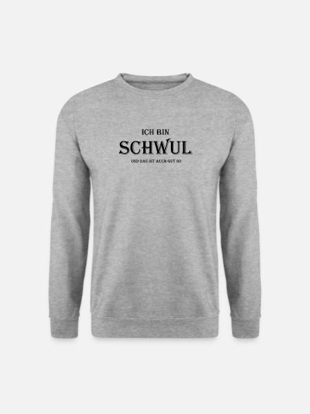 Ich bin schwul - Unisex Pullover - Weißgrau meliert