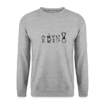 Alternative Coffee - Unisex Sweatshirt - salt & pepper - Front - Alina (178cm) & Michal (187cm)
