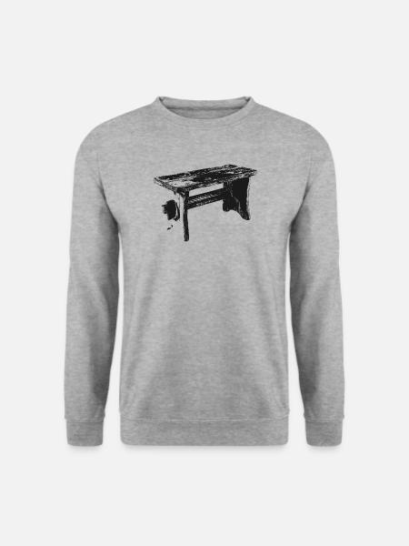 Holzschemel / Holzschamerl - Unisex Pullover - Weißgrau meliert