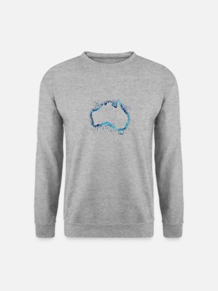 australien - Unisex Pullover - Weißgrau meliert