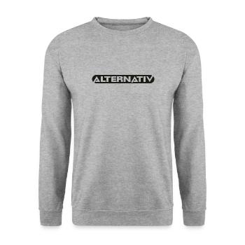 Alternativ inveriert - Unisex Pullover - Weißgrau meliert - Vorne - Alina (178cm) & Michal (187cm)