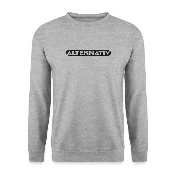 Alternativ inveriert - Unisex Pullover - Weißgrau meliert - Vorne - Alina (178cm) & Michal (187cm)