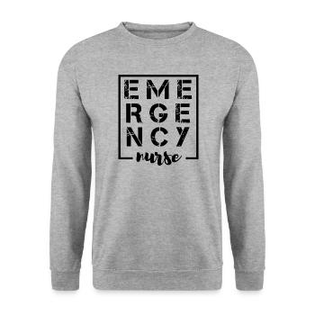Notfall Krankenschwester Design - Unisex Pullover - Weißgrau meliert - Vorne - Alina (178cm) & Michal (187cm)