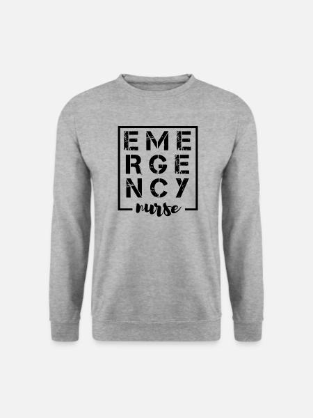 Notfall Krankenschwester Design - Unisex Pullover - Weißgrau meliert