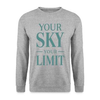 Your Sky Your Limit - Unisex Pullover - Weißgrau meliert - Vorne - Alina (178cm) & Michal (187cm)