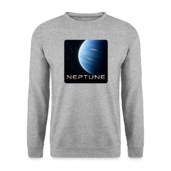 Neptun-30cm - Unisex Pullover - Weißgrau meliert - Vorne - Alina (178cm) & Michal (187cm)