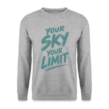 Your Sky Your Limit - Unisex Pullover - Weißgrau meliert - Vorne - Alina (178cm) & Michal (187cm)