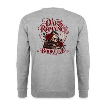 Dark Romance Book Club - Unisex Pullover - Weißgrau meliert - Hinten - Michal (187cm)