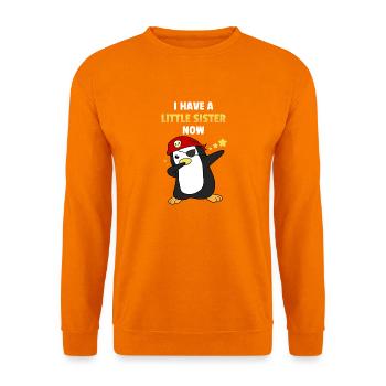 Ich Habe Eine Kleine Schwester Großer Bruder - Unisex Pullover - Orange - Vorne