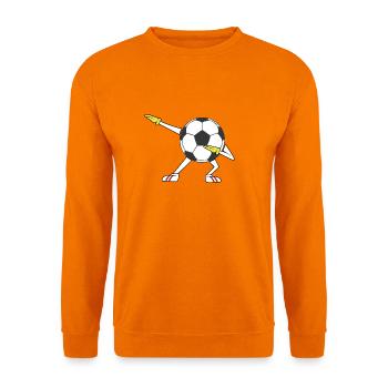 Dabbing Fußball Fusball Dab Pose Fußballer Jungen - Unisex Pullover - Orange - Vorne