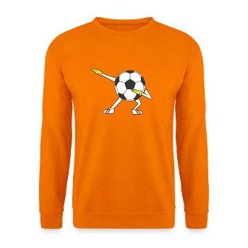 Dabbing Fußball Fusball Dab Pose Fußballer Jungen - Unisex Pullover - Orange - Vorne