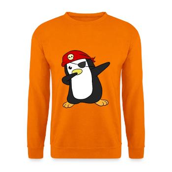 Pirat Pinguin Piraten - Unisex Pullover - Orange - Vorne