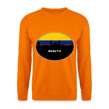 Bogota Kolumbien Flagge Skyline Silhouette Reisen - Unisex Pullover - Orange - Vorne