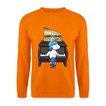 Einhorn Orgel - Unisex Pullover - Orange - Vorne