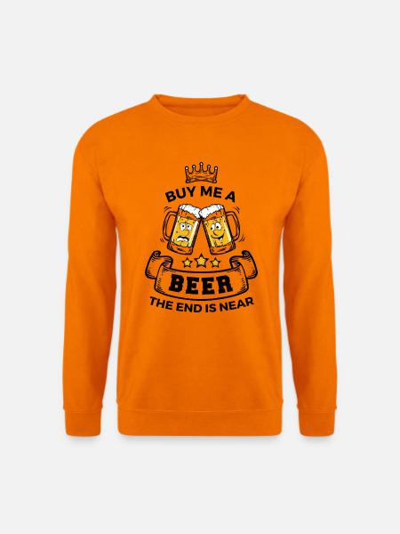 Durstiger Junggeselle Bierkrug - Unisex Pullover - Orange