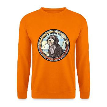 Portugiesischer Schäferhund Hunderasse Buntglasfarbe - Unisex Pullover - Orange - Vorne