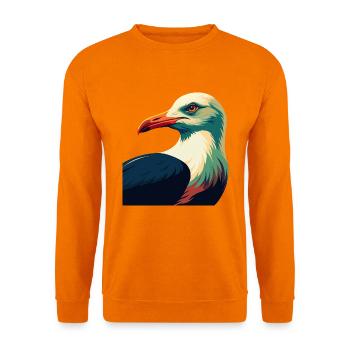 Möwe Zeichentrickfigur Buntes Haustier Tier - Unisex Pullover - Orange - Vorne
