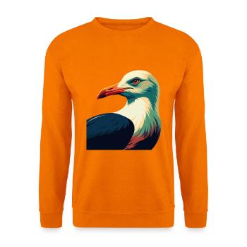 Möwe Zeichentrickfigur Buntes Haustier Tier - Unisex Pullover - Orange - Vorne
