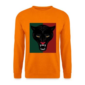Rätselhafter Jaguar Urwaldnacht - Unisex Pullover - Orange - Vorne