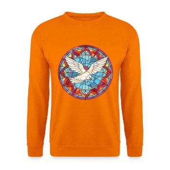 Taube Buntes Aquarell Tier Haustier Illustration - Unisex Pullover - Orange - Vorne
