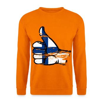 Finnland Flagge alles klar Symbol used - Unisex Pullover - Orange - Vorne