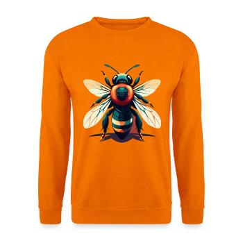 Biene Cartoon Figur Buntes Haustier Tier - Unisex Pullover - Orange - Vorne