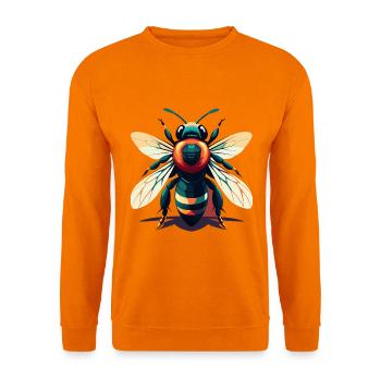 Bee Cartoon Character Colorful Pet Animal - Unisex Sweatshirt - orange - Front