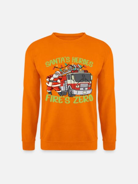 Santa's Heroes Feuerwehr Null Brandbekämpfung Weih - Unisex Pullover - Orange