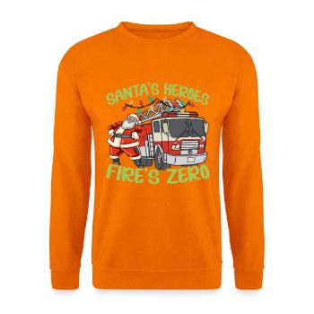 Santa's Heroes Feuerwehr Null Brandbekämpfung Weih - Unisex Pullover - Orange - Vorne