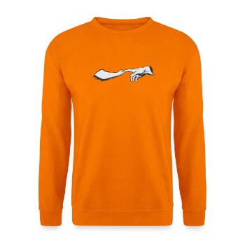 Gott, ein Hund und Michelangelo - Unisex Pullover - Orange - Vorne